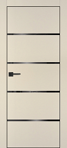 Товар Межкомнатная дверь PX-17 черная кромка с 4-х ст. Бежевый матовый